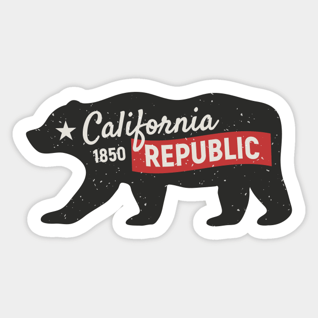 California Republic bear. Sticker by DenysHolovatiuk